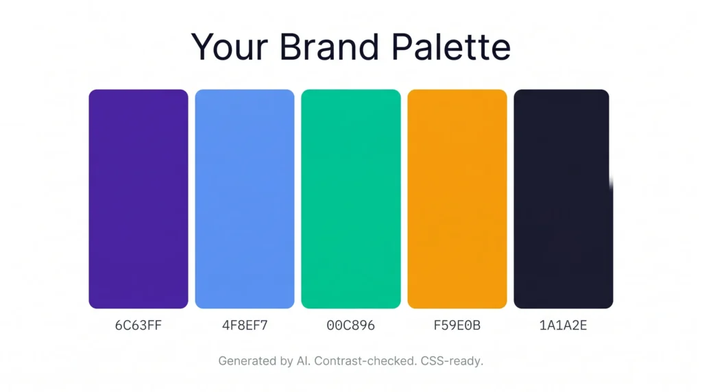 Free AI brand color palette generator — create brand colors instantly online