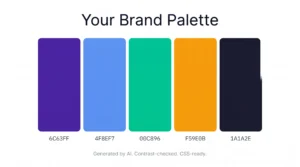 Free AI brand color palette generator — create brand colors instantly online